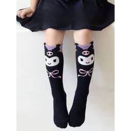 Set 5 Đôi Tất Cổ Cao Cho Bé Gái Họa Tiết Kuromi Siêu Hot 6