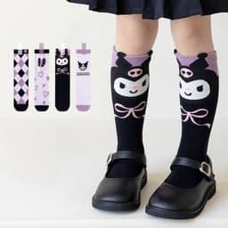 Set 5 Đôi Tất Cổ Cao Cho Bé Gái Họa Tiết Kuromi Siêu Hot 7
