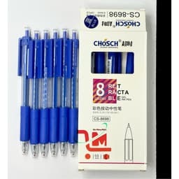 Hộp 12 Cây Bút Gel Nước Bấm CHOSCH 8698, Có Đệm Tay, Viết Êm Mượt, Màu Mực Đẹp, Ngòi 0.5mm,Chất Lượng Tốt 3