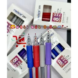 Hộp 12 Cây Bút Gel Nước Bấm CHOSCH 8698, Có Đệm Tay, Viết Êm Mượt, Màu Mực Đẹp, Ngòi 0.5mm,Chất Lượng Tốt 4