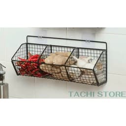 Kệ lưới sắt 3 ngăn đựng hành tỏi đồ nhà bếp đa năng, kèm miếng dán 4