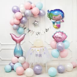 Phụ kiện chủ đề tiên cá trang trí sinh nhật cho bé gái đáng yêu 1