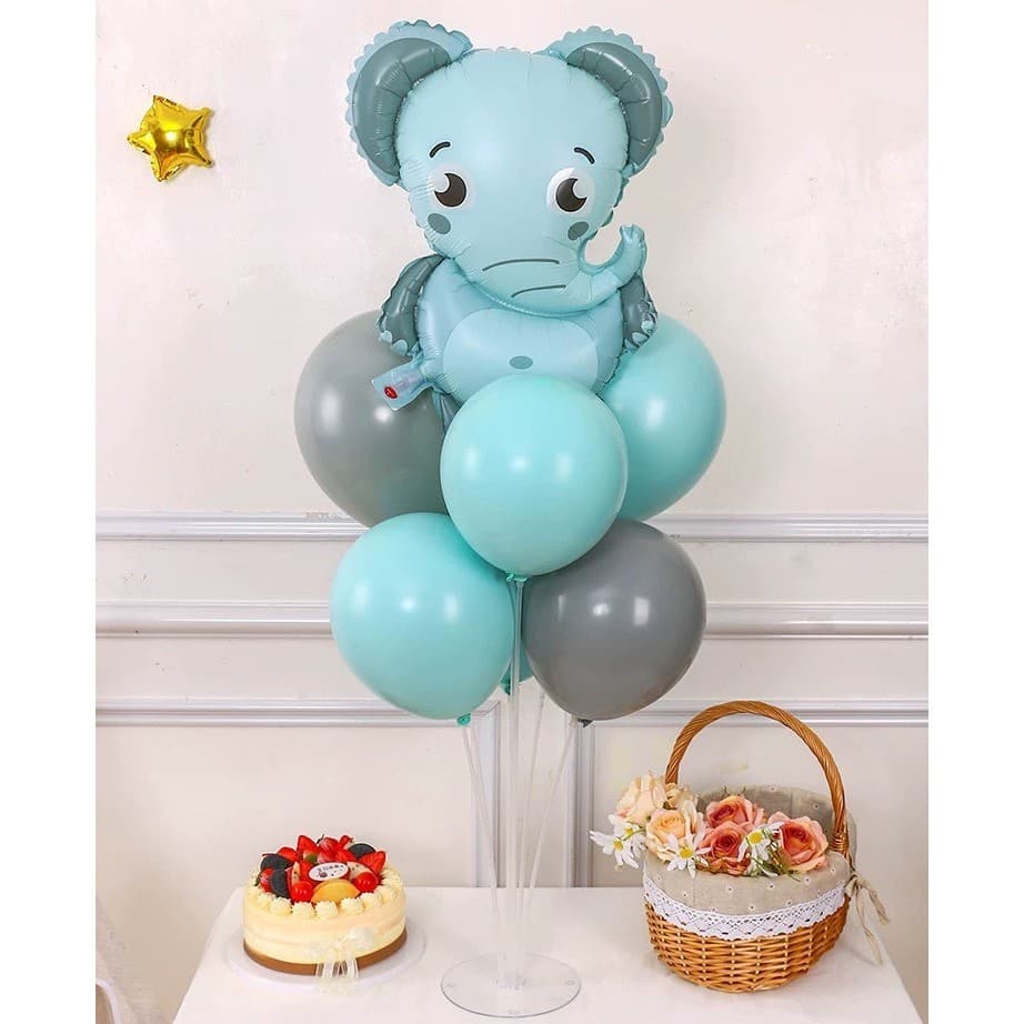 Trụ kèm bóng hình voi, bóng hình chủ đề voi cho bé siêu xinh