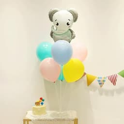 Trụ kèm bóng hình voi, bóng hình chủ đề voi cho bé siêu xinh 2
