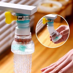 Đầu Vòi Lọc Nuớc Tăng Áp 360 Độ Có Thể Kéo Dài Rửa Chén Bát Có Khóa Cổ Dê Cánh Quạt Tiện Lợi 2