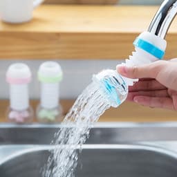 Đầu Vòi Lọc Nuớc Tăng Áp 360 Độ Có Thể Kéo Dài Rửa Chén Bát Có Khóa Cổ Dê Cánh Quạt Tiện Lợi 4