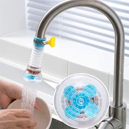 Đầu Vòi Lọc Nuớc Tăng Áp 360 Độ Có Thể Kéo Dài Rửa Chén Bát Có Khóa Cổ Dê Cánh Quạt Tiện Lợi 5