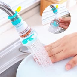 Đầu Vòi Lọc Nuớc Tăng Áp 360 Độ Có Thể Kéo Dài Rửa Chén Bát Có Khóa Cổ Dê Cánh Quạt Tiện Lợi 6