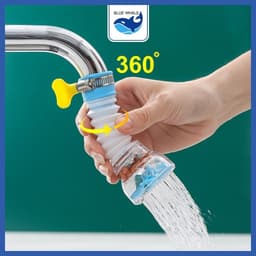 Đầu Vòi Lọc Nuớc Tăng Áp 360 Độ Có Thể Kéo Dài Rửa Chén Bát Có Khóa Cổ Dê Cánh Quạt Tiện Lợi 1