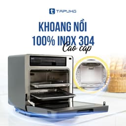Nồi Chiên Hơi Nước Tapuho TSF16 SMARTX 16L – 4in1 Hấp, Chiên Không Dầu, Chiên Hấp, Hầm, 60 Chế Độ, Inox 304 6