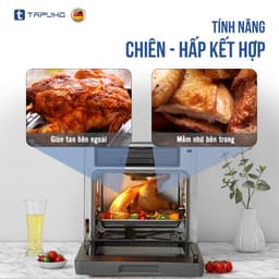 Nồi Chiên Hơi Nước Tapuho TSF16 SMARTX 16L – 4in1 Hấp, Chiên Không Dầu, Chiên Hấp, Hầm, 60 Chế Độ, Inox 304 5