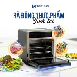 Nồi Chiên Hơi Nước Tapuho TSF16 SMARTX 16L – 4in1 Hấp, Chiên Không Dầu, Chiên Hấp, Hầm, 60 Chế Độ, Inox 304 7
