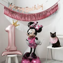 Phụ kiện trang trí sinh nhật Mickey hồng đen cho bé gái cực kỳ đáng yêu 1