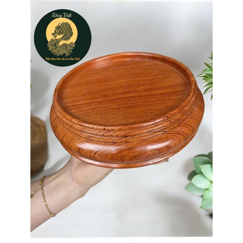 Đế kê bát hương gỗ hương Rồng Việt, đôn tròn liền khối nhiều kích thước đẹp.