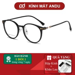 Gọng kính cận thời trang nam nữ NARO EYEWEAR  dáng tròn chống tia UV chất liệu nhựa cao cấp - 9898 1