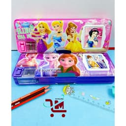 Hộp Bút Nhựa Hít Có Máy Tính/ Hộp Đựng Viết/  2 Ngăn Có Gọt Bút Chì và Máy Tính, Màu Sắc Đẹp (Giao Mẫu Ngẫu Nhiên) 5