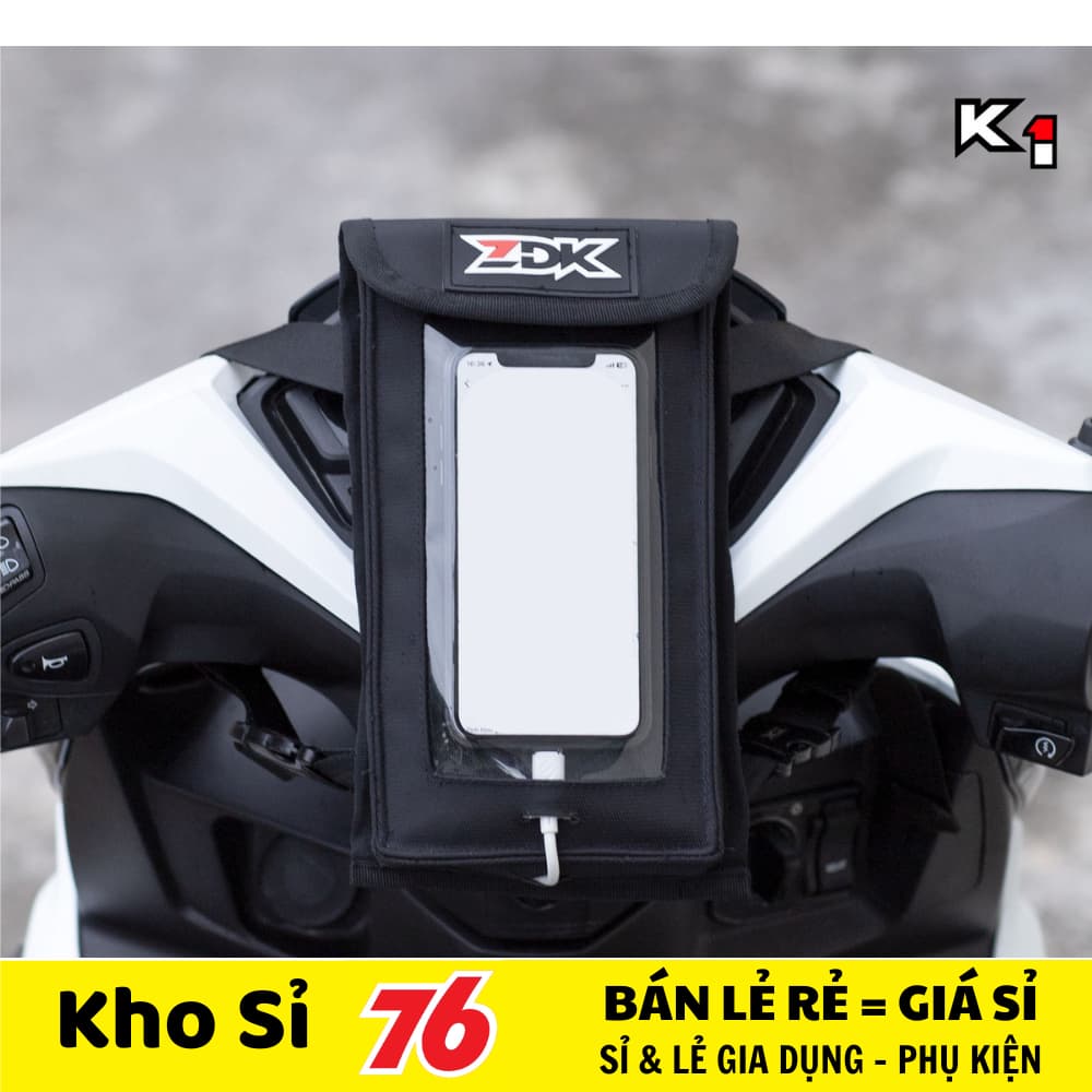 Túi Treo Đầu Xe Máy ZDK K1, Đựng Điện Thoại Chống Cướp Giật, Xem Google Map