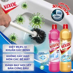 Nước Tẩy Bồn Cầu, Nhà Tắm Vixol Oxy700ml 2