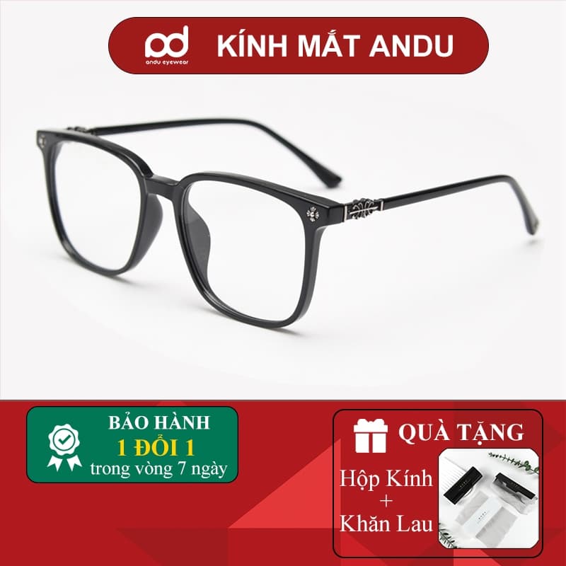 Gọng kính cận thời trang nam nữ NARO EYEWEAR  dáng vuông chống tia UV chất liệu nhựa cao cấp - 7267