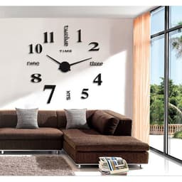 Đồng hồ kim trôi dán tường 3d với các chữ số in nổi dán xung quanh, trang trí, decor nhà cửa....... 4