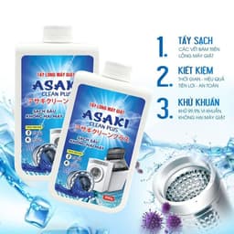 Combo Asaki - Tẩy lồng máy giặt 300g và tẩy mốc gioăng cao su 100g, sạch khuẩn, khử nấm mốc hiệu quả 4