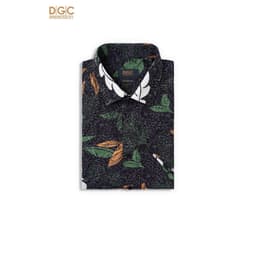Áo Sơ Mi Nam Ngắn Tay DGCs - Kiểu dáng suông, họa tiết lá, vải Gracell cực thoáng mát và thấm hút tốt - SASNBD153M 6