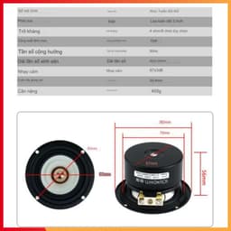 Loa toàn dải SOUNDHITS SQ 3 inch 4Ω 15 -30W - Hàng chính hãng âm thanh hay 7