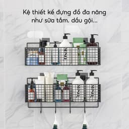 Kệ Dán Tường Đựng Đồ Nhà Tắm Đồ Đa Năng JYoohome Giá Đựng Đồ Nhà Tắm, Nhà Vệ Sinh Sữa Tắm Dầu Gội 2