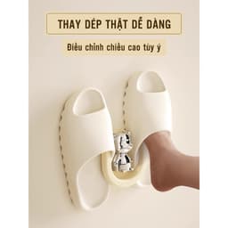 Móc treo dép chữ U dán tường treo đồ phụ kiện nhà tắm decor hình gấu bạc chất liệu nhựa ABS cao cấp 7