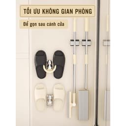 Móc treo dép chữ U dán tường treo đồ phụ kiện nhà tắm decor hình gấu bạc chất liệu nhựa ABS cao cấp 8