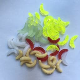Hộp 100 Mồi Giun Mềm 2CM Chuyên Móc Lưỡi Đơn Câu Đa Năng 5