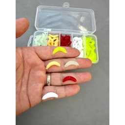 Hộp 100 Mồi Giun Mềm 2CM Chuyên Móc Lưỡi Đơn Câu Đa Năng 7