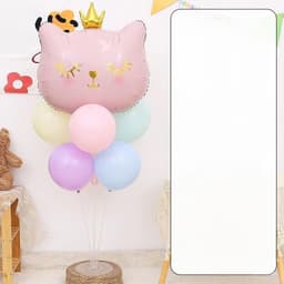 Trụ kèm bóng hình mèo hồng, bóng hình chủ đề mèo hồng cho bé siêu xinh 5
