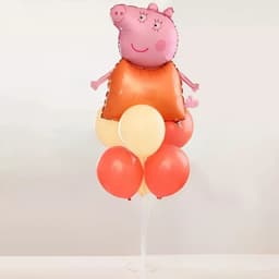 Trụ kèm bóng hình gia đình Heo Peppa, bóng hình chủ đề gia đình Heo Peppa cho bé siêu xinh 6