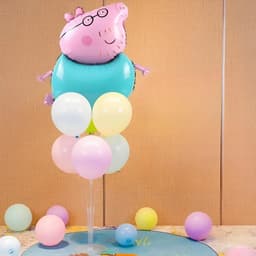 Trụ kèm bóng hình gia đình Heo Peppa, bóng hình chủ đề gia đình Heo Peppa cho bé siêu xinh 8