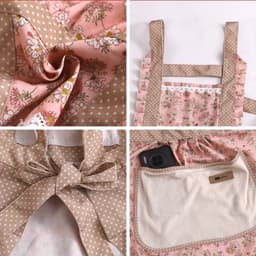 Tạp dề nấu ăn công chúa siêu xinh, tạp dề nữ phong cách Vintage thắt lưng thoáng khí_M130 2
