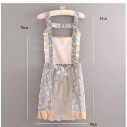Tạp dề nấu ăn công chúa siêu xinh, tạp dề nữ phong cách Vintage thắt lưng thoáng khí_M130 3