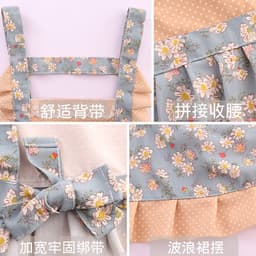 Tạp dề nấu ăn công chúa siêu xinh, tạp dề nữ phong cách Vintage thắt lưng thoáng khí_M130 5