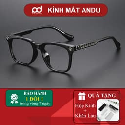 Gọng kính cận thời trang nam nữ ANDU dáng vuông chống tia UV chất liệu titanium cao cấp - 72318 1