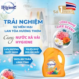 Nước Xả Vải Hygiene Thái Lan 3500ml Đậm Đặc, Lưu Hương Lâu, Khử Mùi, An Toàn Cho Bé, Giá Tốt 2
