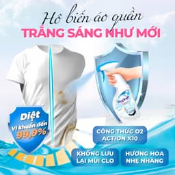 Xịt Tẩy Trắng Quần Áo Hygiene - Nước Tẩy Quần Áo Trắng Và Màu Tẩy Nhanh Vết Bẩn Thái Lan 500ml 2