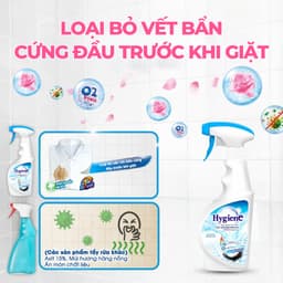 Xịt Tẩy Trắng Quần Áo Hygiene - Nước Tẩy Quần Áo Trắng Và Màu Tẩy Nhanh Vết Bẩn Thái Lan 500ml 3