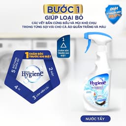 Xịt Tẩy Trắng Quần Áo Hygiene - Nước Tẩy Quần Áo Trắng Và Màu Tẩy Nhanh Vết Bẩn Thái Lan 500ml 5