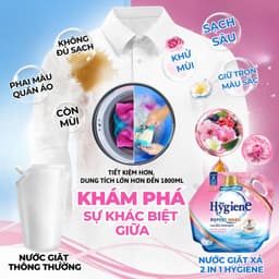Nước giặt đậm đặc Hygiene Thái Lan 1400ml-3000ml sạch sâu, thơm lâu, khử mùi 4