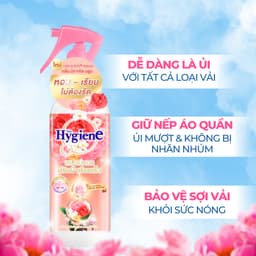Xịt Thơm Quần Áo Hygiene Thơm Vải Ủi Đồ Lưu Hương Lâu Thái Lan 220ml 4