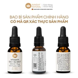 Sunday Natural - VITAMIN D3 + K2 MK7 200 IU + 15µg  cho trẻ em 0-4 tuổi 6