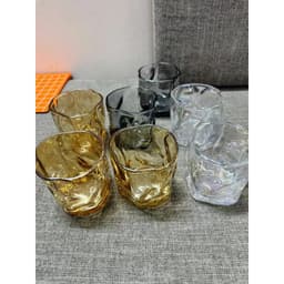 Bộ 6 Cốc Thuỷ Tinh Xoắn Màu Sắc Bộ Ly Xoắn Phong Cách Hàn Quốc Cốc Thủy Tinh Decor Uống Nước Cao Cấp 4