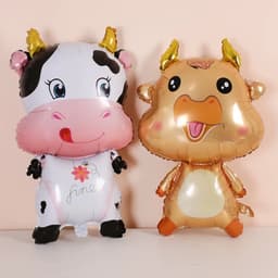 Trụ kèm bóng hình bò sữa, trâu vàng, bóng hình chủ đề bò sữa, trâu vàng cho bé siêu xinh 9