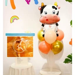 Trụ kèm bóng hình bò sữa, trâu vàng, bóng hình chủ đề bò sữa, trâu vàng cho bé siêu xinh 8