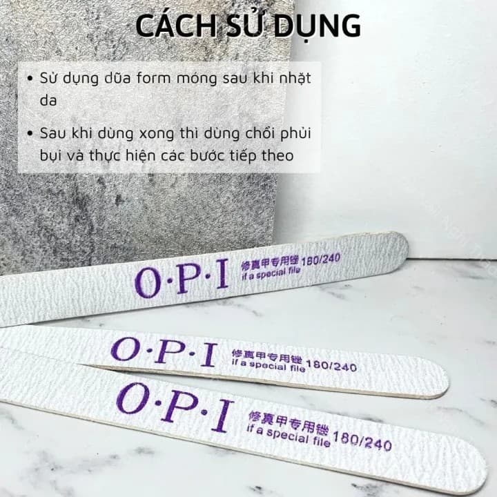 Combo 10 Dũa mỏng OPI loại mỏng chuyên dụng cho dân làm nail 2 mặt nhám